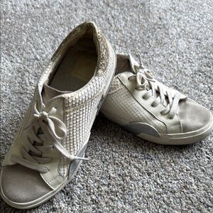 Dolce Vita Cream Sneakers with Perforated Design